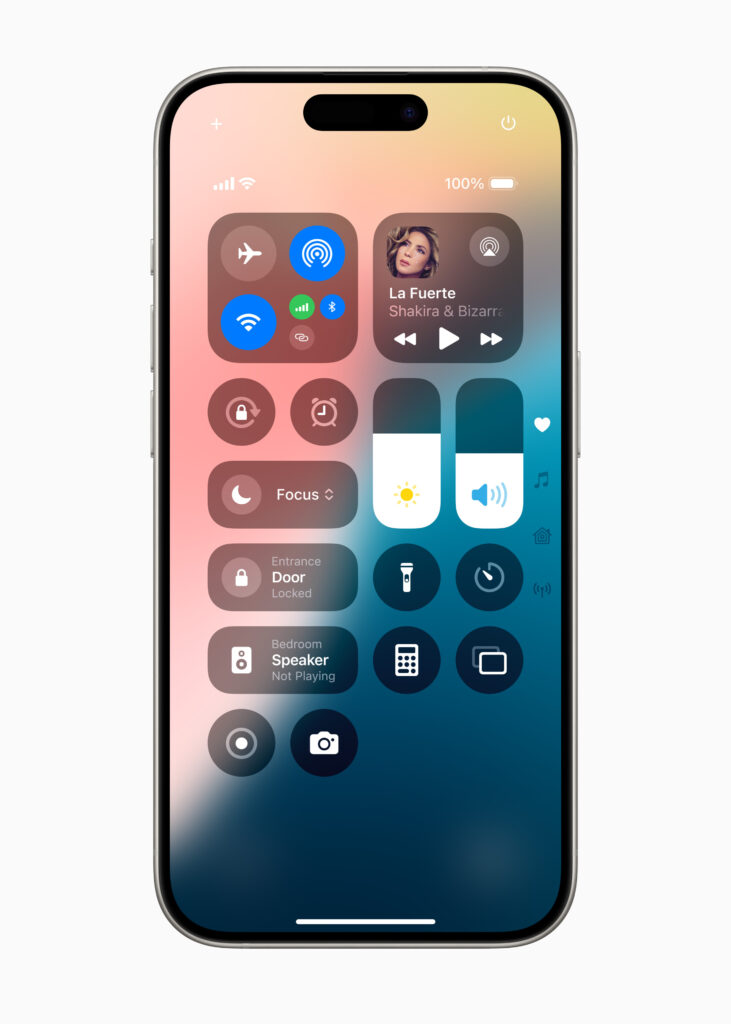 Apple WWDC24 iOS 18 Control Center 240610